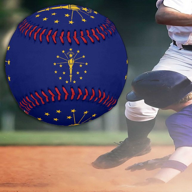 Balle De Baseball Drapeau Indiana, Sports Indiana / Bals de baseball (Créateur téléchargé)