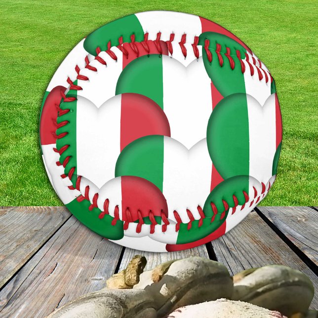 Balle De Baseball Drapeau Italien, Coeurs - Baseballs, Love Italie (Créateur téléchargé)