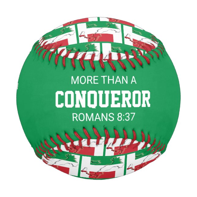 Balle De Baseball DRAPEAU ITALIEN Patriotique (Devant)