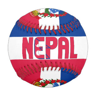 Balle De Baseball Drapeau népalais et armoiries patriotiques