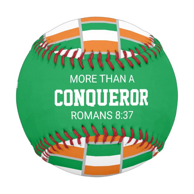 Balle De Baseball DRAPEAU Patriotique IRLANDE Écriture personnalisée (Devant)