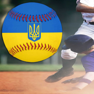 Balle De Baseball Drapeau Patriotique Ukrainien & Ukraine / Baseball