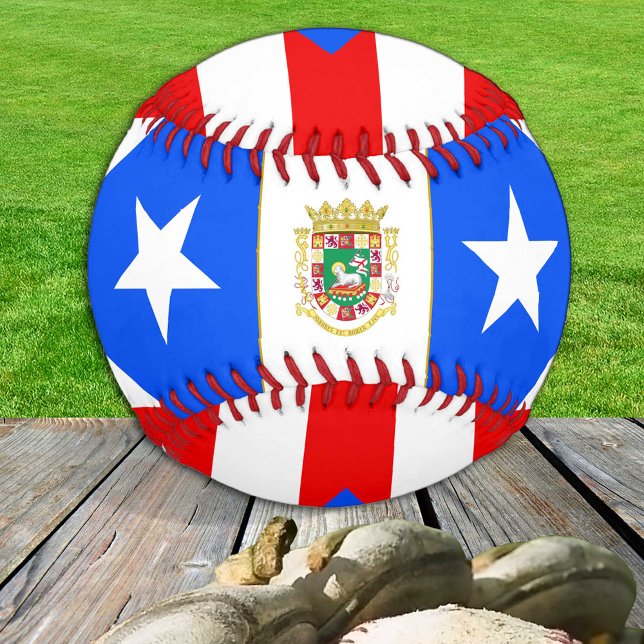 Balle De Baseball Drapeau porto-ricain, Porto Rico / Bals de basebal (Créateur téléchargé)