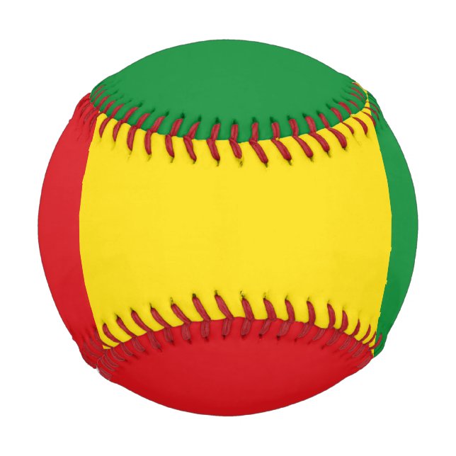 Balle De Baseball Drapeau rastafarien Rasta Ethiopie (Dos)