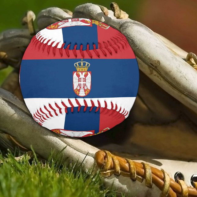 Balle De Baseball Drapeau serbe & sports serbes / Bals de baseball (Créateur téléchargé)