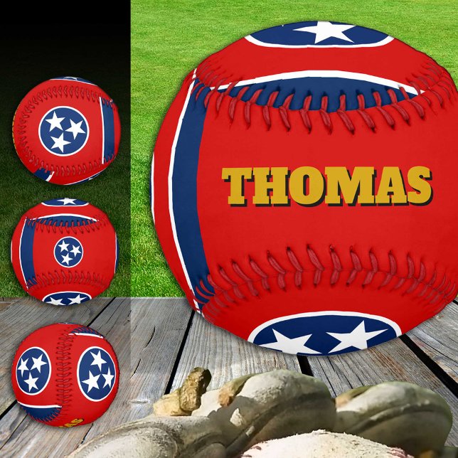 Balle De Baseball Drapeau Tennessee, Monogramme / Ballons De Basebal (Créateur téléchargé)
