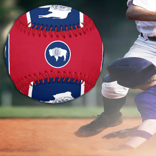 Balle De Baseball Drapeau Wyoming, Sports Wyoming / Balls De Basebal