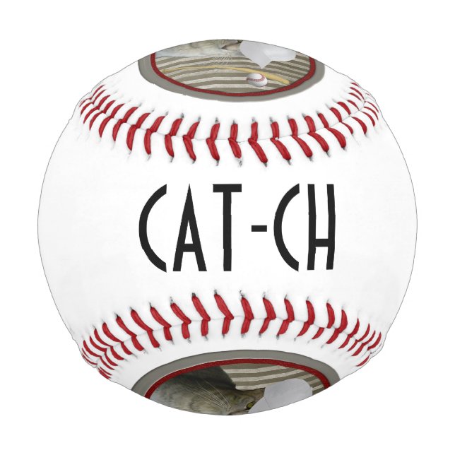 Balle De Baseball Drôle chat "chat-ch" (Dos)