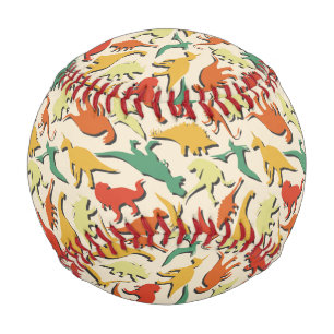 Balle De Baseball Drôle coloré motif dino BD dinosaure