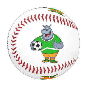 Balle De Baseball Drôle de joueur de football hippo dessin humoristi