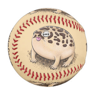 Balle De Baseball Drôle dessin de grenouille à pluie dans le désert