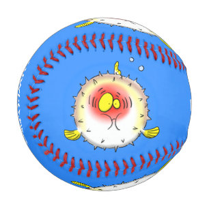 Balle De Baseball Drôle poisson poivron porc-épic caricature poisson