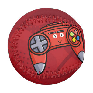 Balle De Baseball Drôle Rouge Joystick Fête des pères Salutation