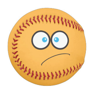 Balle De Baseball Drôle visage effrayé par la nouveauté
