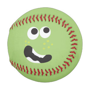 Balle De Baseball Drôle visage effrayé par la nouveauté