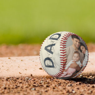 Balle De Baseball Dusty Blue Meilleur Papa Jamais Première Fête des