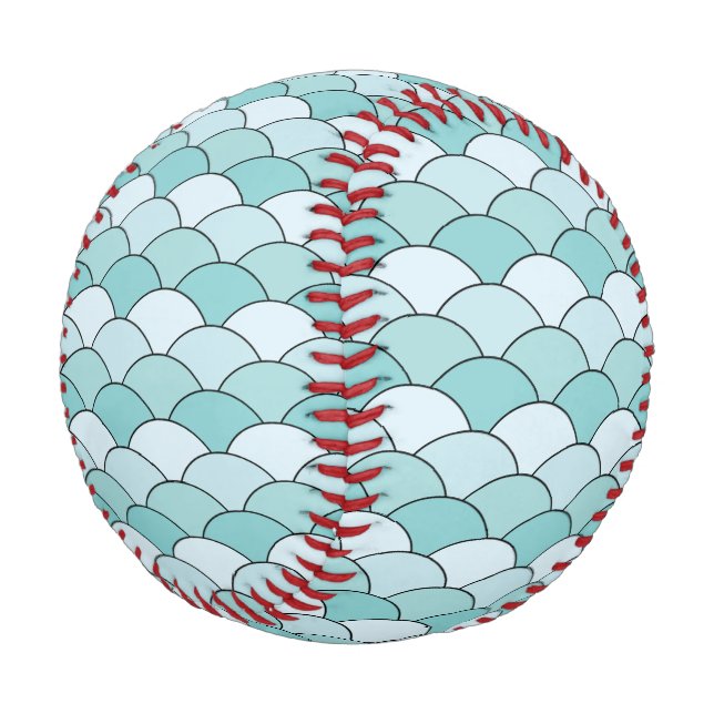 Balle De Baseball Écailles de dragon, éventails, vagues, Seigaiha, b (Angle)