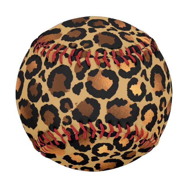 Balle De Baseball Elegant Brown Leopard Spots Wild Animal Glam (Devant)