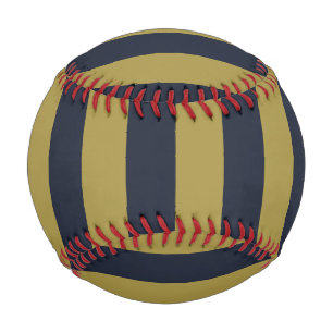 Balle De Baseball Elégant Gold & Navy Blue Vertical Stripes