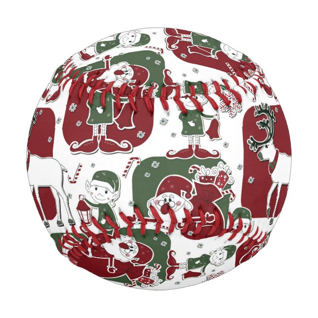 Balle De Baseball Elfes de Noël & Snowmen (Devant)