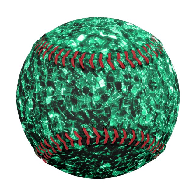Balle De Baseball Emerald green fausse parties scintillant scintille (Devant)