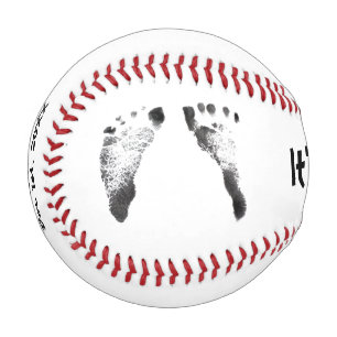 Balle De Baseball Empreintes de pieds pour bébé, Baby shower