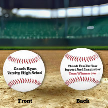 Entraîneur de Baseball Remerciement Appréciation