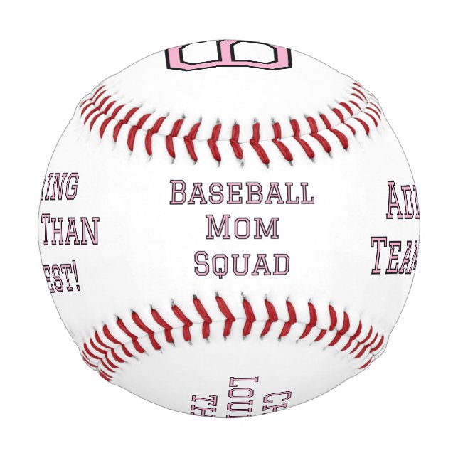 Balle De Baseball Équipe personnalisée de maman de baseball, Basebal (Devant)