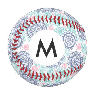 Balle De Baseball Ethnic Paisley Motif