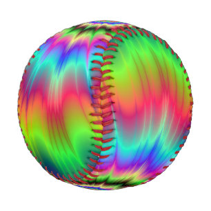 Balle De Baseball Explosion de couleur psychédélique