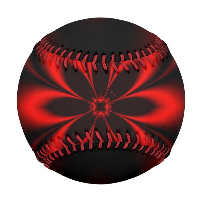 Balle De Baseball Explosion Florale Rouge (Dos)