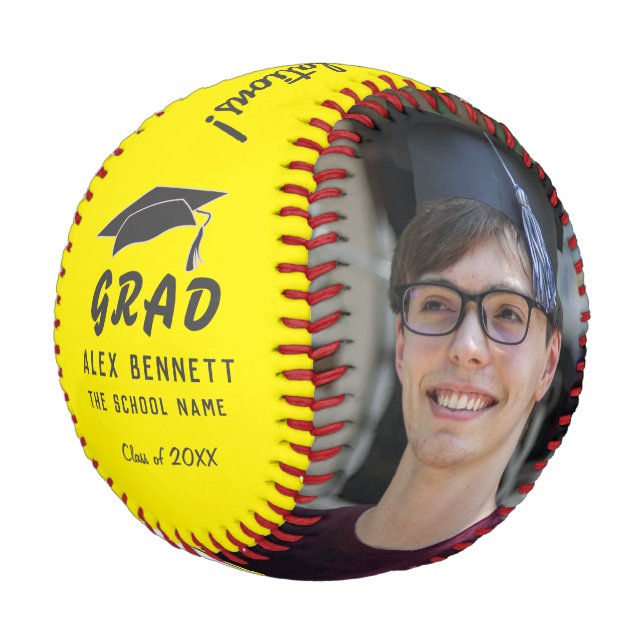 Balle De Baseball Félicitations Jaune Diplômé Cap De Remise Des Dipl (Angle)