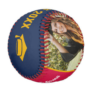 Balle De Baseball Félicitations Maintenant Alors Rouge Bleu Jaune Ph