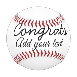 Balle De Baseball Félicitations simples et minimales rajoutez votre