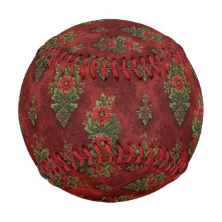 Balle De Baseball Festive Damask 