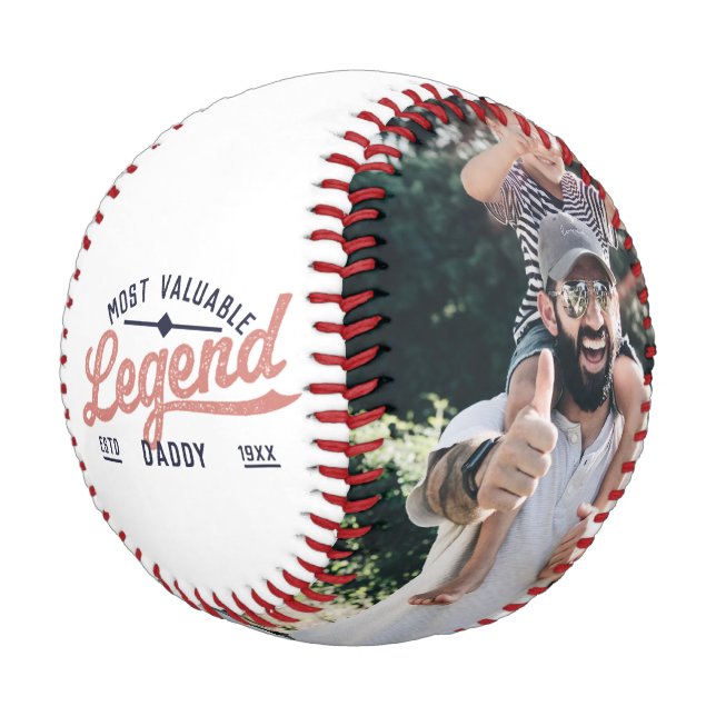 Balle De Baseball Fête des pères/Anniversaire Grand-père Papa De Enf (Angle)