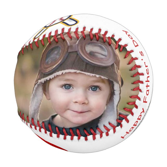 Balle De Baseball Fête des pères, Baseball Personnalisé (Devant Droite)