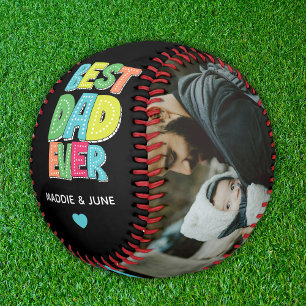 Balle De Baseball Fête des pères colorée moderne Meilleur papa Jamai