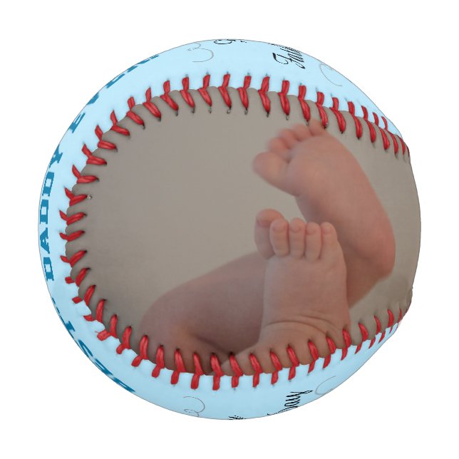 Balle De Baseball Fête des pères garçon Triplet bleu photo (Dos Droite)