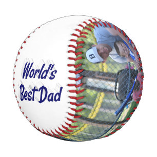 Balle De Baseball Fête des pères photo meilleur papa bleu foncé
