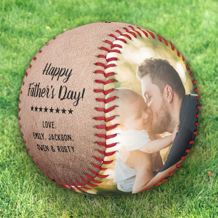 Balle De Baseball Fête des pères photo moderne Rustique Cool Vintage