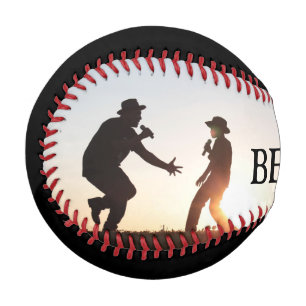 Balle De Baseball Fête des pères photo personnalisée de Best Papa Ev