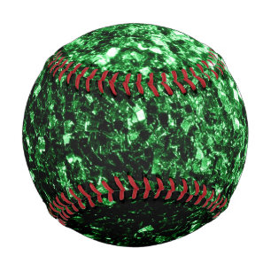 Balle De Baseball Flamme de parties scintillant vert foncé scintille
