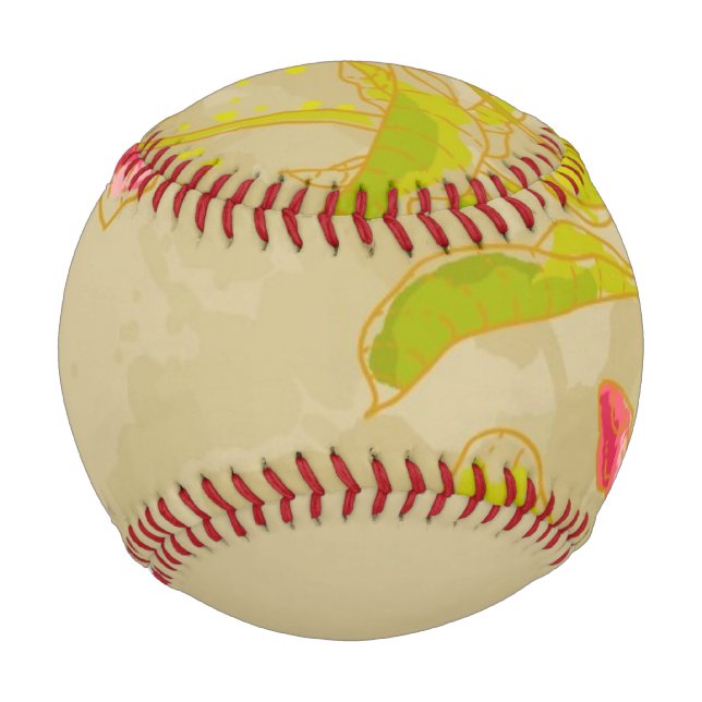 Balle De Baseball Fleur Allamanda Sur Arrière - plan Toné (Devant)