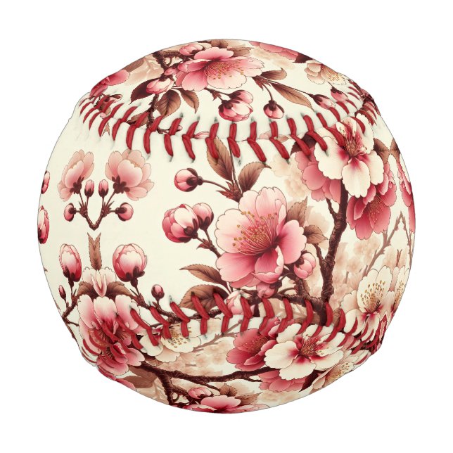 Balle De Baseball Fleur de cerise (Dos)