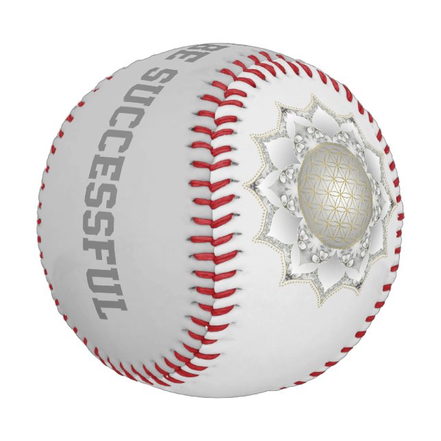 Balle De Baseball Fleur De Vie - Blossoms Mandala 1 (Angle)
