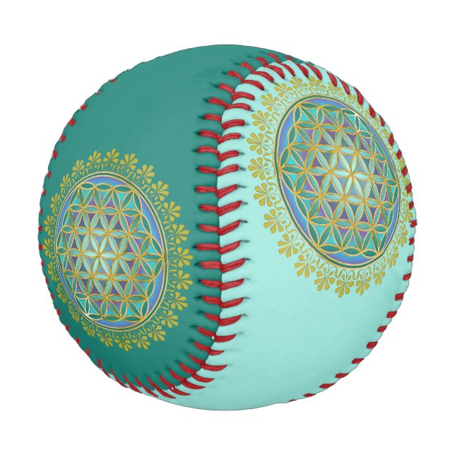 Balle De Baseball Fleur de vie / Blume des Lebens - Bouton V (Angle)