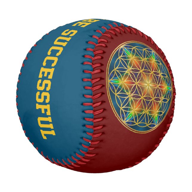 Balle De Baseball FLEUR DE VIE - Fleur Fractale 1 (Angle)