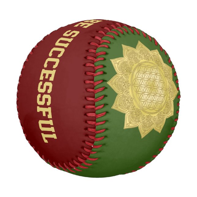 Balle De Baseball Fleur De Vie - Indien Mandala 4 (Angle)