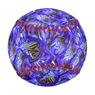 Balle De Baseball Fleur Iris Violet / Esthétique / Carrelé /